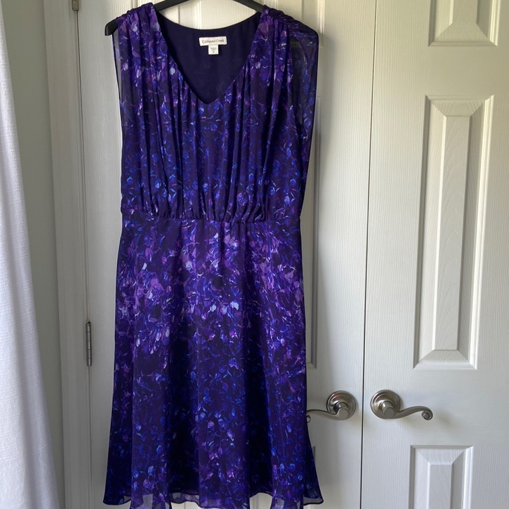 Coldwater creek size 10 purple sleeveless dress